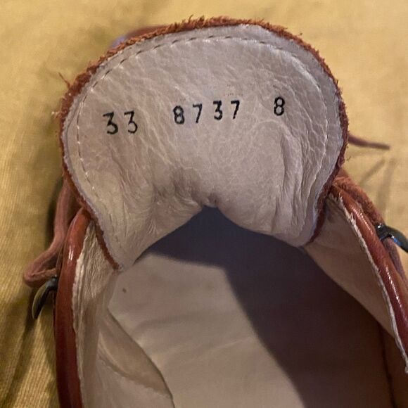 🥾KENNETH COLE NEW YORK MENS LACE UP LEATHER SHOES in light brown - Size 8 - Picture 11 of 11